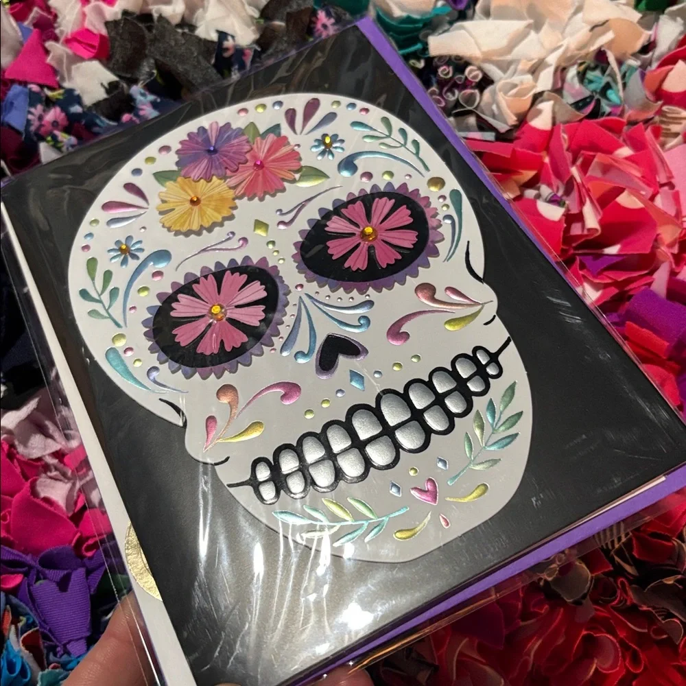 🆕American Greetings-Papyrus ‘Day Of the Dead’ Sugar Skull Card